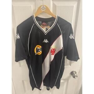 Vintage Vasco da Gama Jersey Shirt Mens Large Brazil Soccer Football Kappa 90s